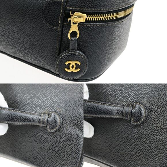 Chanel Cc Logo Vanity Hand Bag Caviar #160076C41B - Picture 7 of 15